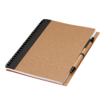 BF0088 - Colour Accented Spiral Notebook With Pen Black Std