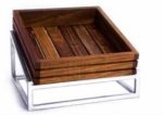 Wood Display Stand Steel Infinti - 330X300 Slanted