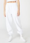 Super Slouchy Trackpant - White
