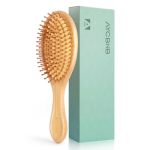 Aycbnb Bamboo Hair Brush For Hair Growth Detangler Hairbrush With Natural Bamboo Bristles Wooden Paddle Brush For Scalp Massage