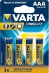 Varta Aaa Longlife Batteries 4 Pack