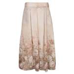 Antique Floral Border Pleated Skirt - Blush Free