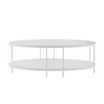 Orbit Metal Oval Coffee Table White