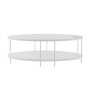 Orbit Metal Oval Coffee Table White