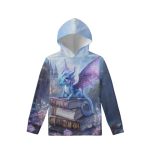Wellflyhom Dragon Book Kids Hoodie Girls Size 6-7 Graphic Athletic Castle Sweater Shirts Kangaroo Pockets Long Sleeve Sweatershi