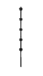 F pole -5LINE Round Black