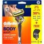 Gillette Fusion Body Mens Razor With 5 Refill Blades