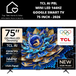 TCL Ai P8L MINI LED 144HZ Google Smart Tv - 75 Inch