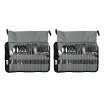 Kaufmann 13 Piece Stainless Steel Camping Cutlery Set - 2 Pack