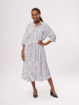 Abstract Print Shirt Dress - M Assorted