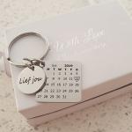 JO-CAS101763 - Personalized Calender Keyring Stainless Steel