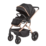Emerald Baby Maya Premium Stroller With Bag - Gun Metal Black