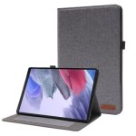 For Samsung Galaxy Tab A8 10.5 2021 Horizontal Flip Fabric Pu Leather Tablet Case With Card Slots & Holder Grey