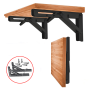 2PCS Heavy Duty Folding Shelves With Adjustable Angle - 90 Decorative Table & High-quality Metal Wall Storage Brackets