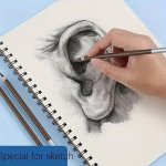 Thick Square Sketchbook Roll Art Drawing Paper Sketch Pad For Writing & Drawing Premium Quality Sketching Notebook With Spiral B