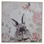 Wooden Potstand Bunny Face 200MM X 200MM