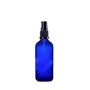30ML Blue Glass Aromatherapy Bottle With Serum Pump - Black 18/410