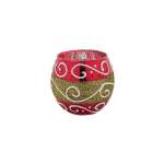 Goldair Gold Red Xmas Rose Bowl 8CMX7CM