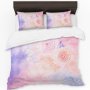 Watercolour Cloudy Rose Duvet Cover Set King