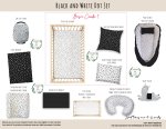 Cot Duvet Bedding Black And White Dot Set Neutral
