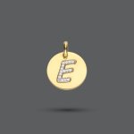 Initial Diamond Disc Pendant