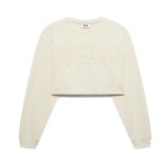 Logo Crewneck Cropped Sweatshirt -bone