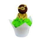 Fancy Flower Tulip Muffin Cup – White