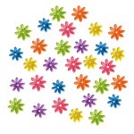 Daisies Cupped Neon Mix Pack Of 30