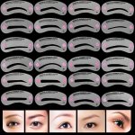 24 Pcs Diy Eyebrow Stencils & Eyebrow Pen 24 Styles Reusable Eyebrow Drawing Card Thrush Card Brow Template For Novice