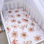 Cot Fitted Sheet Wildflower Rusty Safari Pot