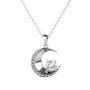 DESTINY Cel Sta 925 Sterling Silver 0.84CT Moissanite Diamond Evil Eye Necklace