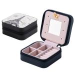 On-the-go Jewellery Storage Box With Zip - White With Eiffel Tower