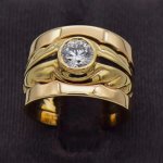 9CT Yellow Gold Wedding Ring Trip Set