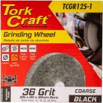 Tork Craft Grinding Wheel 125 X 20 X 32MM Bore Coarse 36G Black