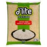 D’lite Medium Grain Parboiled White Rice 2KG