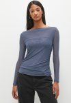 Cotton On Rebecca Gathered Long Sleeve Top - Vintage Navy