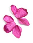 Goldair Gold Fuschia Coated Metal Flower Petal Drop Earrings