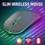 Rechargeable Wireless Mouse Computer Mouse Ergonomic USB Mouse Silent Mouse With Backlight Rgb Mice For Laptop PC