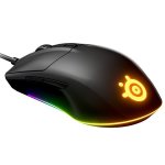 Steelseries 62513 Rival 3 Wired With Truemove Sensor And Prism Lighting Gaming Mouse - Onyx Black