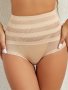 Striped Mesh High Waist Shaping Panties Tummy Control Butt Lifting Panties Women's Underwear & Shapewear