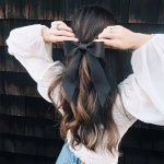 Elegant Vintage Fabric Bow Hair Clip - Solid Color Bow Tie Hair Accessory For Women And Girls Single Piece Black And White Avail
