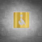 Wheelchair Sign D06 - Polished Brass