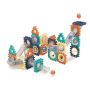 Builder Marble Run For Kids Waffle Blocks Marble Run Set 66PCS-4694