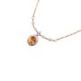 Citrine Sparkling Pendant Gentle Sterling Silver Pendant