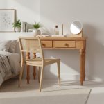Natural Wood Vanity Desk - World Of Rustic Frames