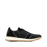 Textured Low-top Sneaker -black