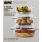 @home Diamond Glass Casserole Set 6-PACK