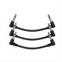 3 Pcs Guitar Patch Cables 1/4INCH Plugs Guitar Effect Pedal Cables For Guit