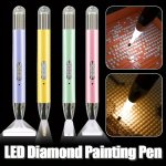 1 Set USB Charge Diamond Painting Pen LED Diamond Pen 5D Diamond Painting Accessorise Tools With 2 Modes Light No Need USB Cable