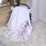 Opel Open Flap Car Seat Cover With Zip Wildflower Twirling Bunny Set